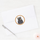 LADY'S MAID CAT Small Round Stickers (Envelop)