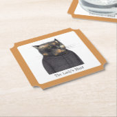 LADY'S MAID CAT Ticket Papier Onderzetters + Tekst (Gekanteld)