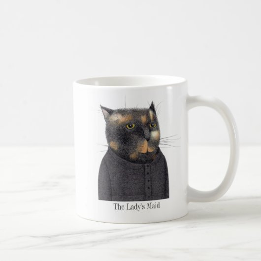 LADY'S MAID CAT Witte Mok + Tekst (Rechts)
