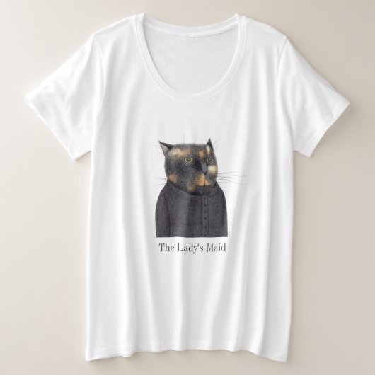 LADY'S MAID CAT Women's Plus Size T-Shirt (Design voorkant)