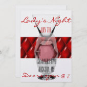Lady's Night Party Flyer Kaart (Voorkant / Achterkant)