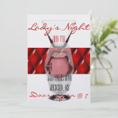 Lady's Night Party Flyer Kaart (Staand voorkant)