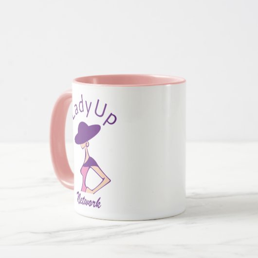 LadyUp Coffee Mok Logo (Voorkant links)