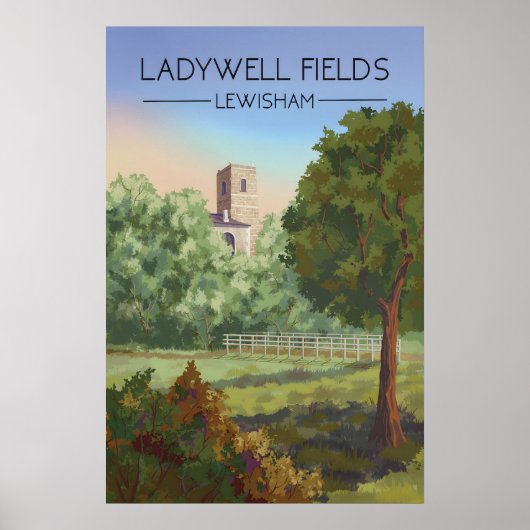 Ladywell Fields Londen Reisposter Poster (Voorkant)