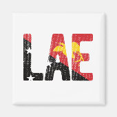 Lae met de vlag van Papoea-Nieuw-Guinea Magneet (Voorkant)