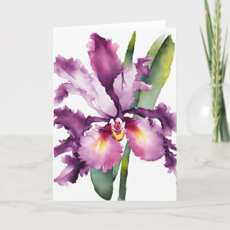 Laelia - Watercolor bloemen Kaart