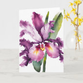 Laelia - Watercolor bloemen Kaart (Gele Bloem)