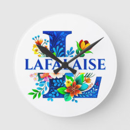 LAFALAISE L-wandklok stijl #280628 Ronde Klok