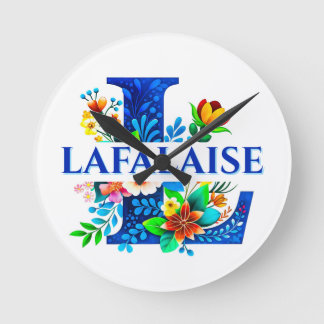 LAFALAISE L-wandklok stijl #280628 Ronde Klok