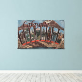 Lafayette, Colorado - grote letterscènes Canvas Afdruk (Insitu (Houten vloer))
