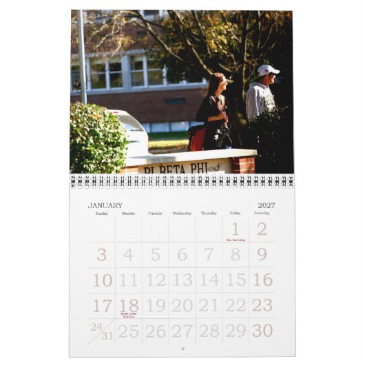 Lafayette Days Kalender (Jan 2027)