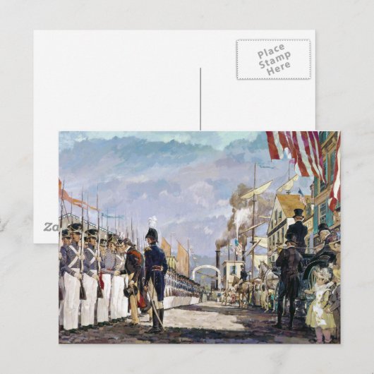 Lafayette en de Nationale Garde van Ken Riley Briefkaart (Voorkant / Achterkant)