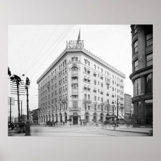 Lafayette Hotel, Buffalo, N.Y.: 1906 Poster (Voorkant)