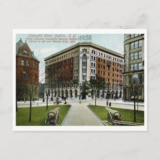 Lafayette Hotel, Buffalo, NY 1909  Briefkaart (Voorkant)