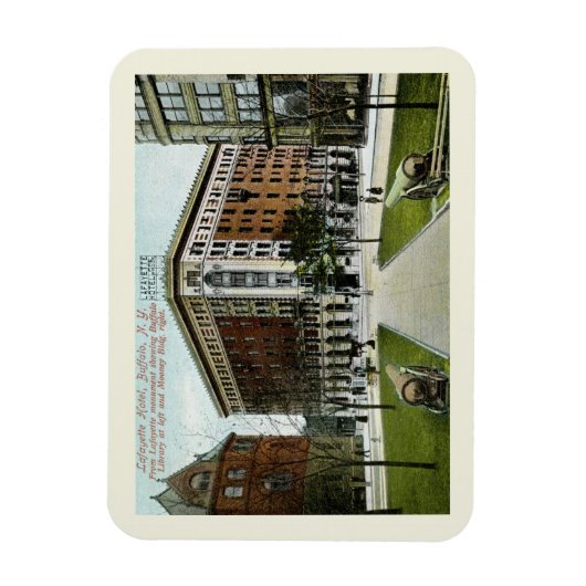 Lafayette Hotel, Buffalo, NY 1909  stijl Magneet (Verticaal)