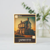 Lafayette, Indiana | Antiek Briefkaart (Staand voorkant)
