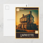 Lafayette, Indiana | Antiek Briefkaart (Voorkant / Achterkant)
