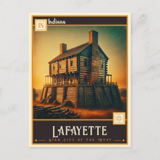 Lafayette, Indiana | Antiek Briefkaart (Voorkant)
