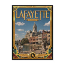 Lafayette Indiana Vintage Art Deco Gouden Tijdperk
