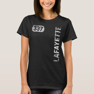 Lafayette Louisiana 337 Area Code Retro T-shirt