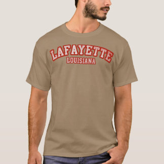 Lafayette Louisiana Athletic Text Sport Style  T-shirt