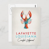 Lafayette Louisiana Crawfish Bright Briefkaart (Voorkant / Achterkant)