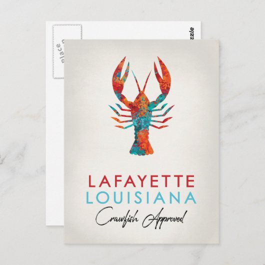 Lafayette Louisiana Crawfish Bright Briefkaart (Voorkant / Achterkant)