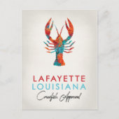 Lafayette Louisiana Crawfish Bright Briefkaart (Voorkant)