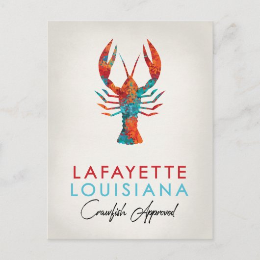 Lafayette Louisiana Crawfish Bright Briefkaart (Voorkant)