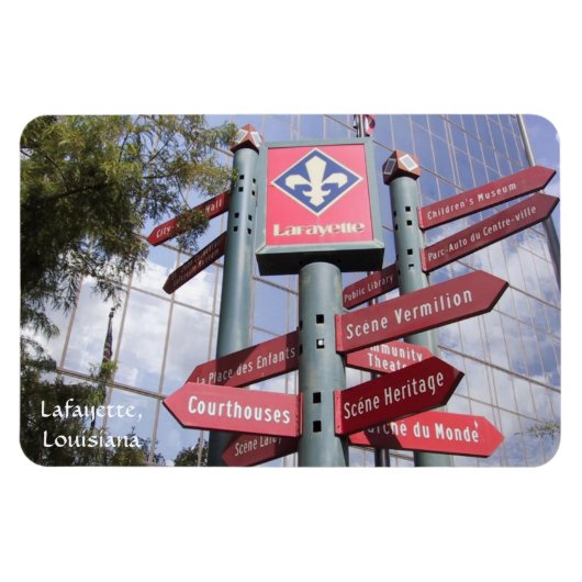 Lafayette, Louisiana Magnet Magneet (Horizontaal)
