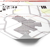 Lafayette Louisiana Map (1983) Poster (Hoek)