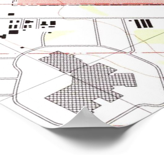 Lafayette Louisiana Map (1983) Poster (Hoek)