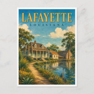 Lafayette Louisiana Vermilionville GeoSaga Briefkaart