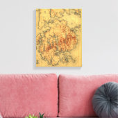 Lafayette National Park Panoramic Map Canvas Afdruk (Insitu (Woonkamer))