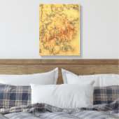Lafayette National Park Panoramic Map Canvas Afdruk (Insitu (Slaapkamer))