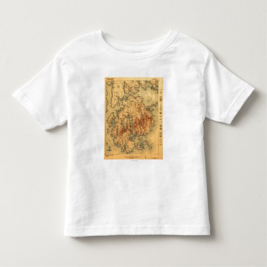 Lafayette National Park Panoramic Map Kinder Shirts (Voorkant)