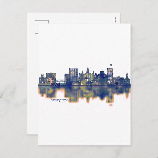 Lafayette Skyline Feestdagenkaart (Voorkant / Achterkant)