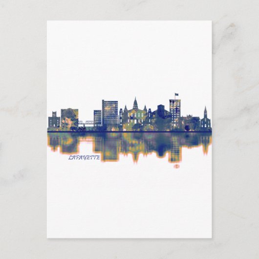 Lafayette Skyline Feestdagenkaart (Voorkant)