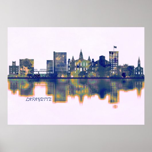 Lafayette Skyline Poster (Voorkant)