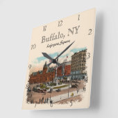 Lafayette Square  Buffalo Custom Square Wal Vierkante Klok (Hoek)
