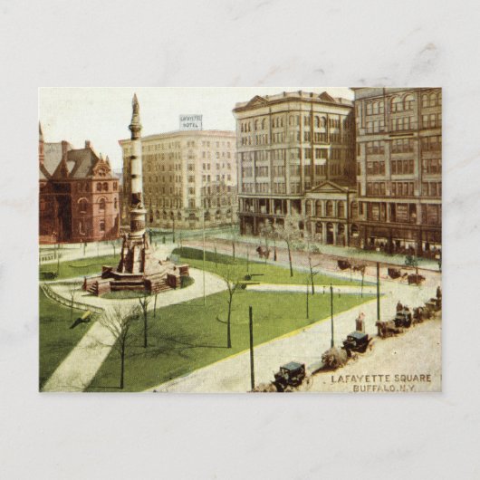 Lafayette Square Buffalo NY 1915  Briefkaart (Voorkant)