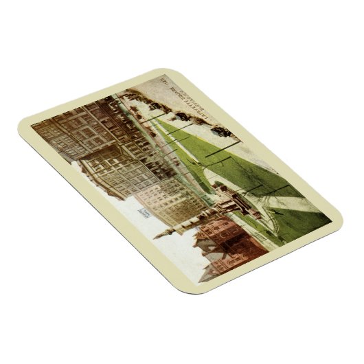 Lafayette Square Buffalo NY 1915  Briefkaart Magneet (Rechterzijde)