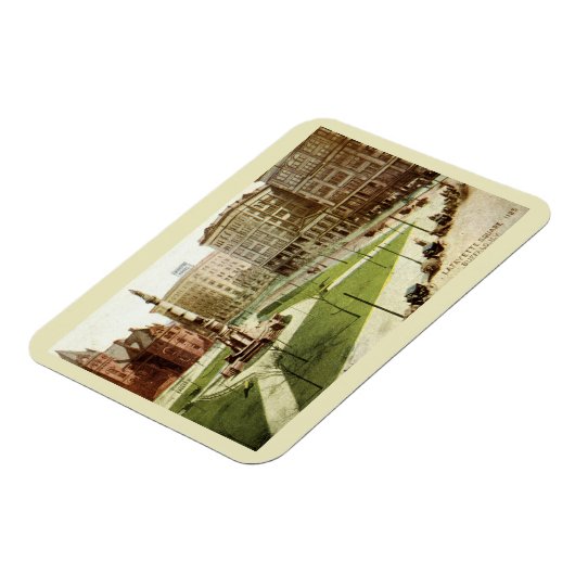 Lafayette Square Buffalo NY 1915  Briefkaart Magneet (Linkerzijde)