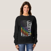 Lafayette Verenigde Staten Distressed Rainbow W US Trui (Voorkant volledig)