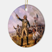 Lafayette's Baptisme of Fire van E. Percy Moran Keramisch Ornament (Links)