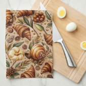 Lafhartige croissants  theedoek (Quarter Fold)