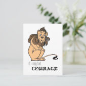 lafhartige Lion: "Als ik alleen maar moed had" Briefkaart (Staand voorkant)