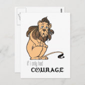 lafhartige Lion: "Als ik alleen maar moed had" Briefkaart (Voorkant / Achterkant)