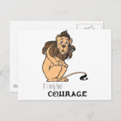 lafhartige Lion: "Als ik alleen maar moed had" Briefkaart (Voorkant / Achterkant)