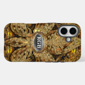 Lafleurette Monogram Elegant Meisje Case-Mate iPhone Case (Achterkant (horizontaal))